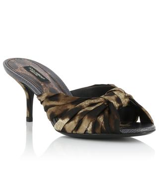 Keira leather and twill pumps DOLCE & GABBANA