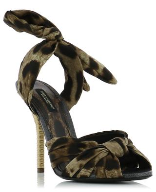 Keira leopard print silk twill sandales DOLCE & GABBANA