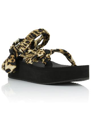 Trekky leopard print platform sandals with Velcro straps ARIZONA LOVE