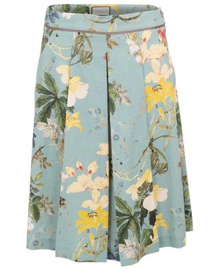 Jada floral linen blend pleated skirt SEDUCTIVE