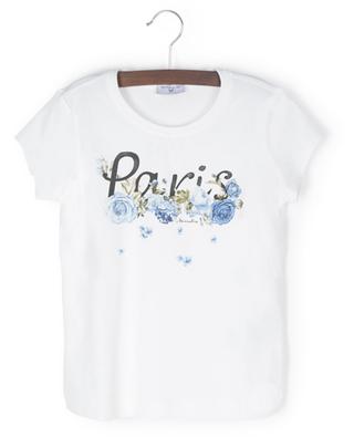 T-shirt à manches courtes imprimé fleurs Paris MONNALISA