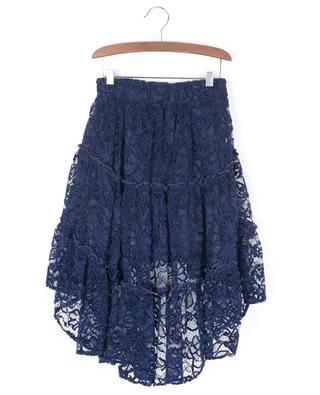 Asymmetrical flared lace skirt MONNALISA