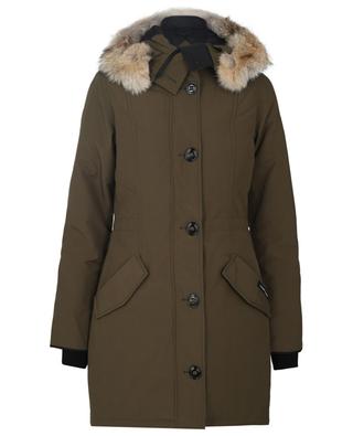 Rossclair fur trimmed slim fit parka in technical cotton CANADA GOOSE