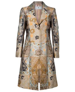Silk and viscose blend paisley jacquard coat ETRO