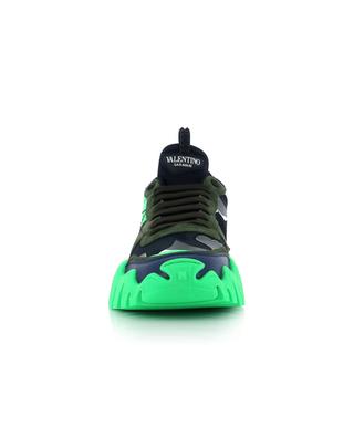 Rockrunner Plus fluo and camo leather sneakers VALENTINO