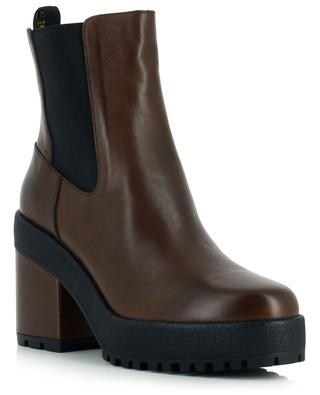 H537 platform and block heel Chelsea ankle boots in leather HOGAN