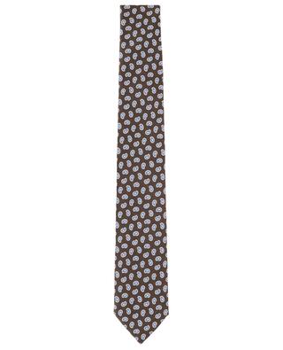 Krawatte aus texturierter Seide mit Paisley-Detail-Print ERMENEGILDO ZEGNA