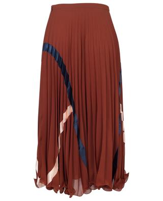 Pleated georgette skirt with ribbon embroideries SEE BY CHLOE