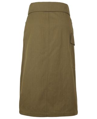 Cotton and linen mid-length wrap skirt KENZO