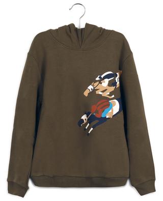 Kapuzensweatshirt mit Rennpferd-Print IL GUFO