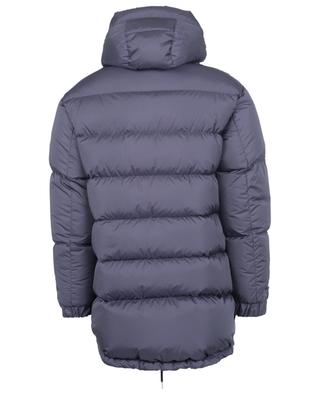 Moncenisio long fitted logo print down jacket MONCLER