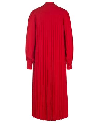 Long pleated silk dress with pussybow BARBARA BUI