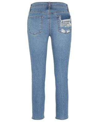 Mid Rise Crop Skinny Uncharted Destruct distressed jeans J BRAND