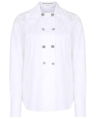Long double-breasted poplin shirt ERMANNO SCERVINO