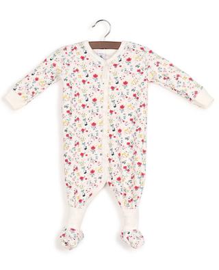 Lalida floral cotton terry all-in-one with slippers Lalida PETIT BATEAU