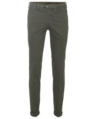 Printed cotton blend chino trousers B SETTECENTO