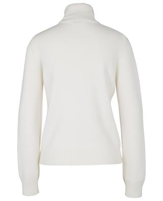 Turtleneck rib knit cashmere jumper with epaulette sleeves SAINT LAURENT PARIS