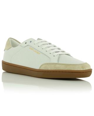 Court Classic SL/10 low-top lace-up sneakers in perforated leather and suede SAINT LAURENT PARIS