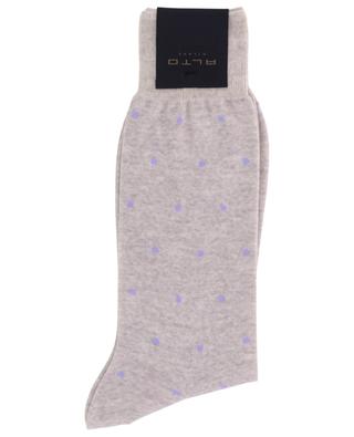 Polka dot printed virgin wool blend socks ALTO MILANO