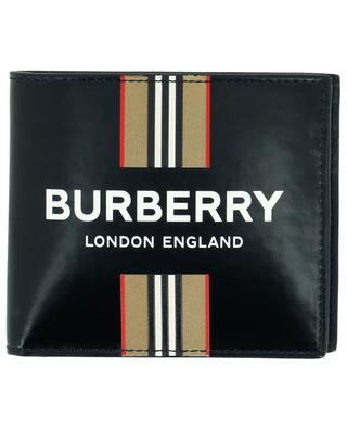 Portefeuille en cuir lisse Logo et Icon Stripe BURBERRY