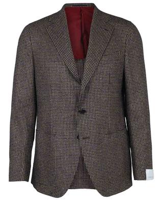 Aida wool, silk and cashmere houndstooth check blazer CARUSO