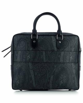 Textured paisley printed leather briefcase ETRO