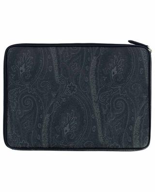 Paisley printed textured leather document case ETRO