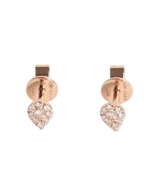Poire rose gold and diamond ear studs DJULA