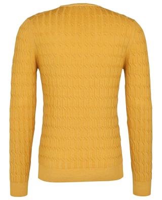 Round neck cable knit virgin wool jumper GRAN SASSO