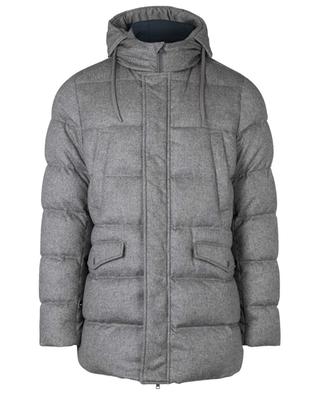 Hooded silk and cashmere down jacket HERNO