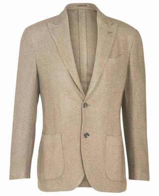 Piqué effect mottled cashmere and silk blazer LARDINI
