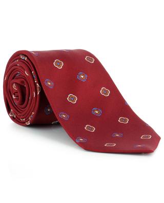 Cravate en soie texturée motifs floraux LUIGI BORRELLI
