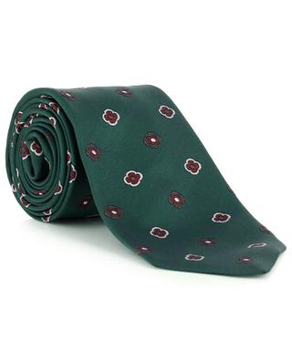 Cravate en soie texturée motifs floraux LUIGI BORRELLI