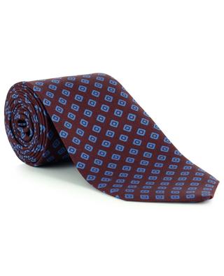 Cravate en sergé de soie imprimée losanges LUIGI BORRELLI