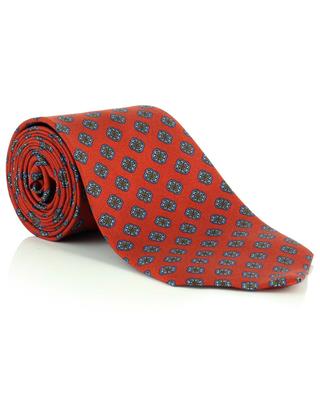 Cravate en soie texturée imprimée rosaces LUIGI BORRELLI
