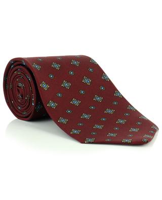 Cravate en sergé imprimé motifs floraux LUIGI BORRELLI