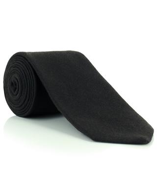 Cashmere, wool and silk twill monochrome tie LUIGI BORRELLI