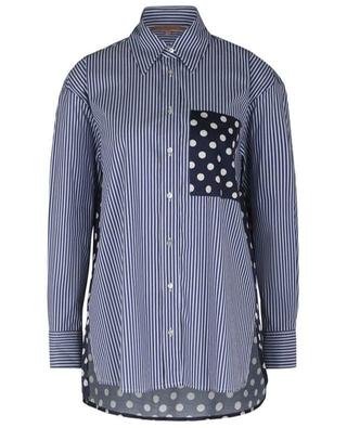 Bi-material shirt with stripes and polka dots LA CAMICIA