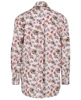 Long floral poplin blouse with Lurex piping LA CAMICIA
