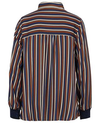 Striped satin blouse with Lurex cuffs LA CAMICIA