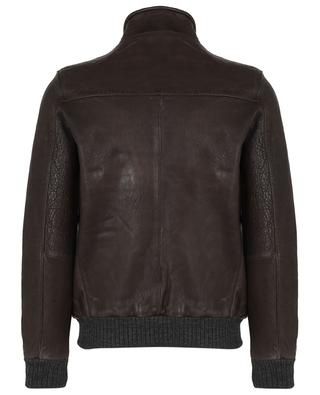 Wilmer leather jacket with ribbed trims ANDREA D'AMICO