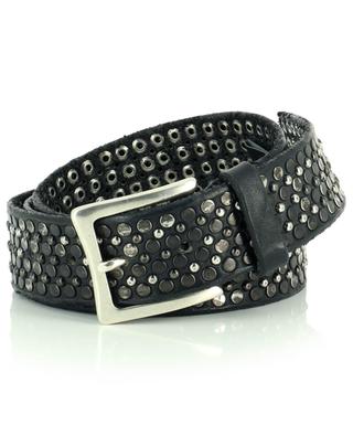 Tinto Lavato studded belt in vintage leather ANDREA D'AMICO