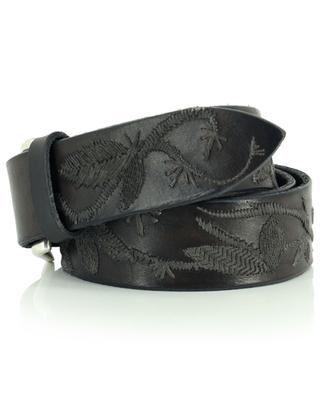 Embroidered leather belt ANDREA D'AMICO