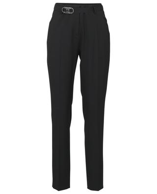 Selina straight-fit belted twill trousers CAMBIO