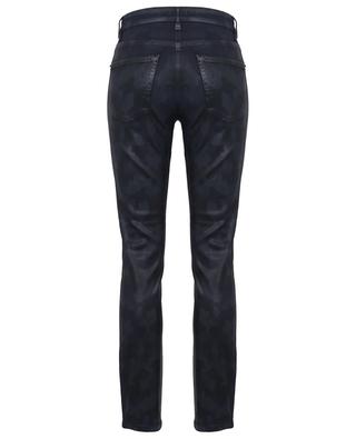 Paris camouflage printed coated skinny fit jeans CAMBIO