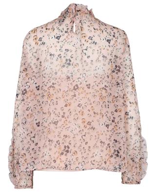 Floral georgette blouse with ruffles and lace MARC CAIN