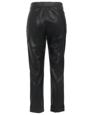 Leather-style pleated trousers with turn-ups MARC CAIN