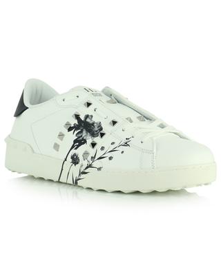 Rockstud Untitled Flowersity printed low-top lace-up sneakers VALENTINO