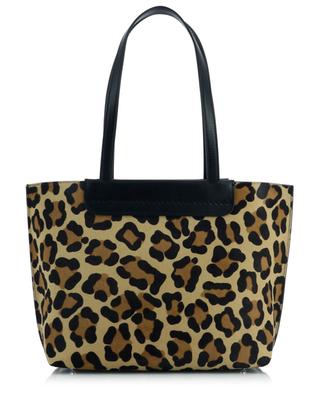 Shopping tote bag in pony-skin with leopard print TOD'S