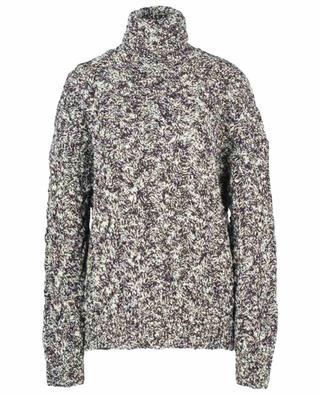 Short and loose cable knit wool jumper with turtleneck DOLCE & GABBANA